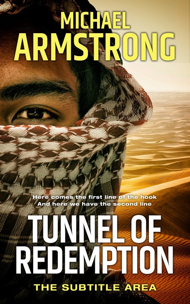 Front view of Harvest Gold #2411 - Premade Action & Adventure Book Cover | BookCoverZone