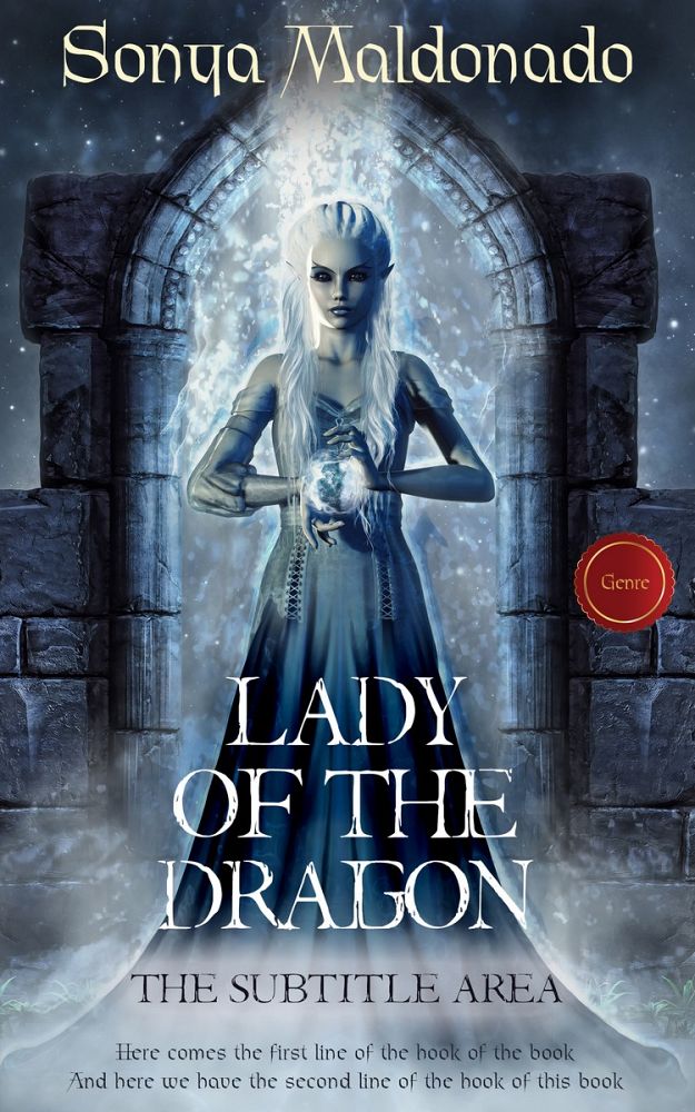 Front view of Ebony Clay #2497 - Premade Fantasy Book Cover | BookCoverZone