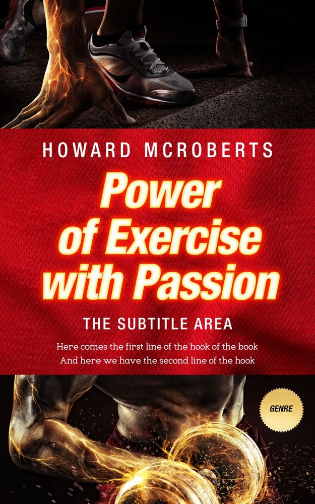 Front view of Burnt Sienna #2763 - Premade Sports & Fitness Book Cover | BookCoverZone