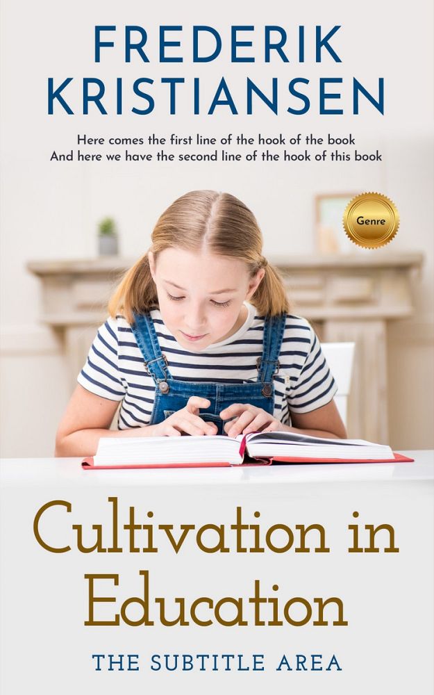 Front view of Ebb #2979 - Premade Education Book Cover | BookCoverZone