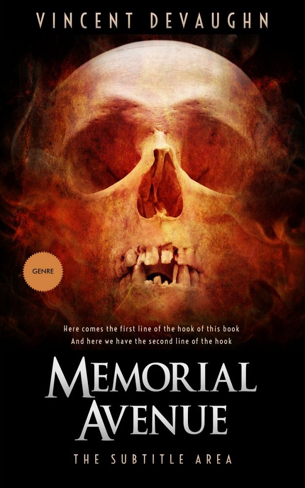 Front view of Antique Brass #3302 - Premade Horror Book Cover | BookCoverZone