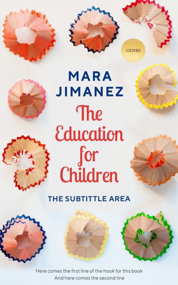 Front view of Pearl Bush #3553 - Premade Education Book Cover | BookCoverZone