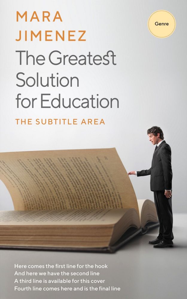 Front view of Timberwolf #3557 - Premade Education Book Cover | BookCoverZone