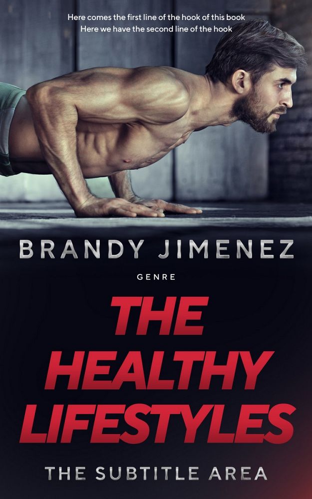 Front view of Steel Gray #3655 - Premade Sports & Fitness Book Cover | BookCoverZone