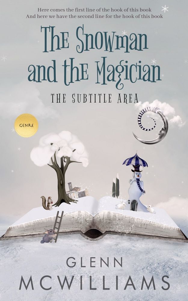 Front view of Pale Slate #3699 - Premade Children Book Cover | BookCoverZone