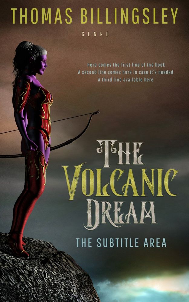 Front view of Taupe #3842 - Premade Fantasy Book Cover | BookCoverZone