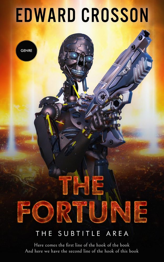 Front view of Gold Sand #3903 - Premade Science Fiction Book Cover | BookCoverZone