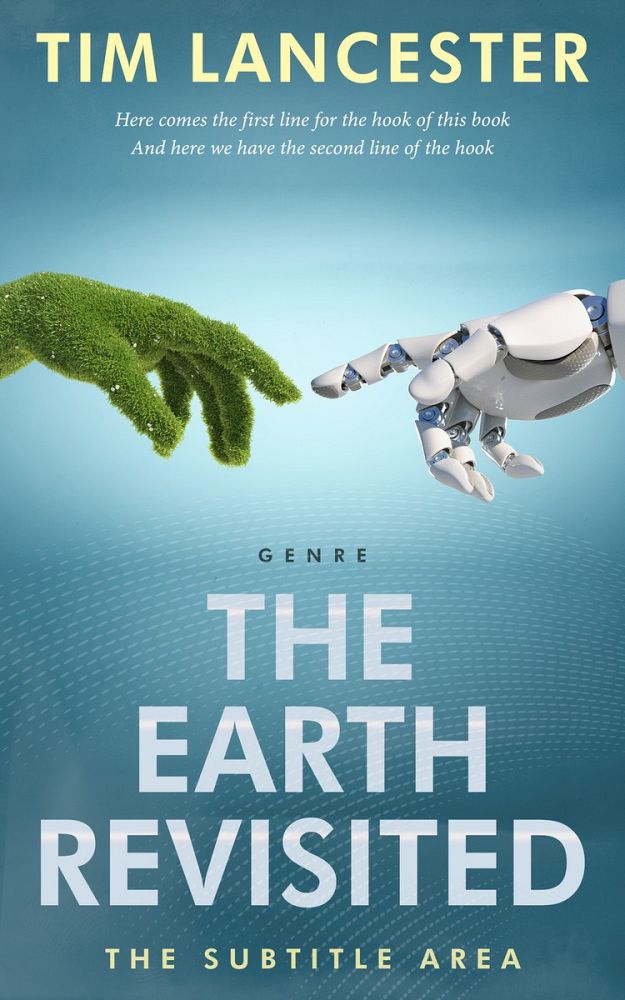 Front view of Smalt Blue #4011 - Premade Environment & Ecology Book Cover | BookCoverZone