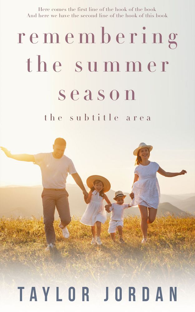 Front view of Satin Linen #4551 - Premade Family & Parenting Book Cover | BookCoverZone