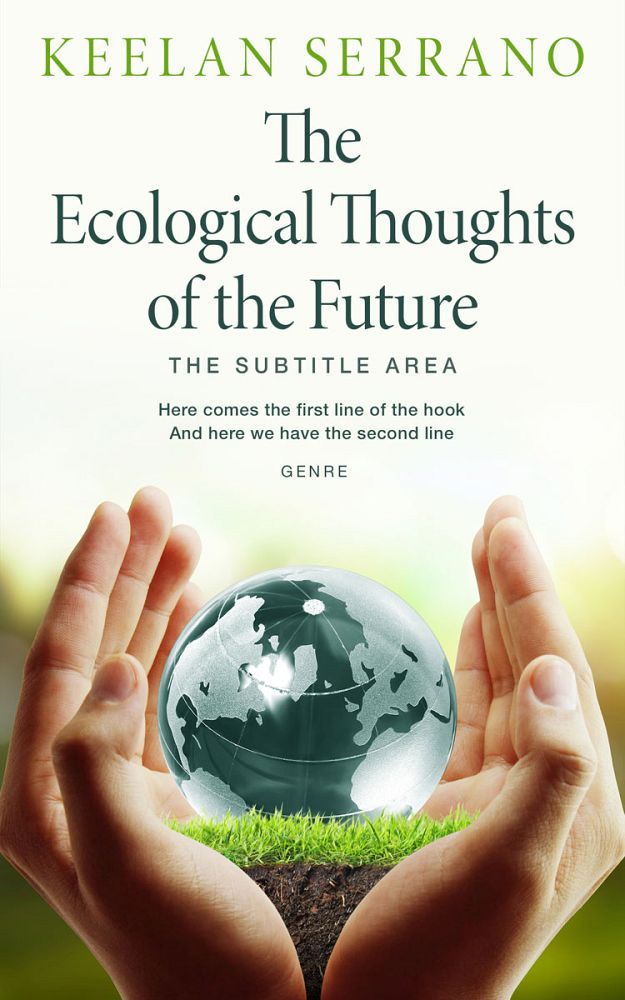 Front view of Satin Linen #4855 - Premade Environment & Ecology Book Cover | BookCoverZone