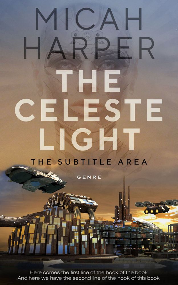 Front view of Americano #4924 - Premade Science Fiction Book Cover | BookCoverZone