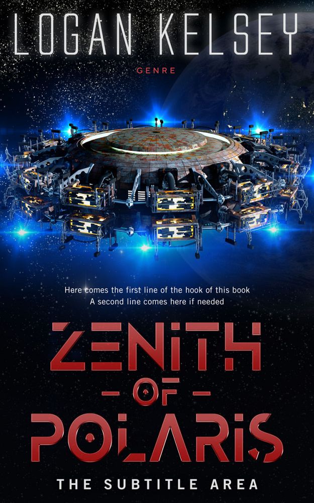 Front view of Ebony #4954 - Premade Science Fiction Book Cover | BookCoverZone