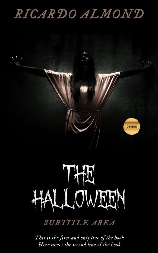 Front view of Cod Gray #5232 - Premade Horror Book Cover | BookCoverZone