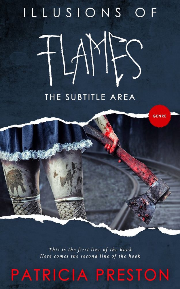 Front view of Ebony Clay #5287 - Premade Horror Book Cover | BookCoverZone