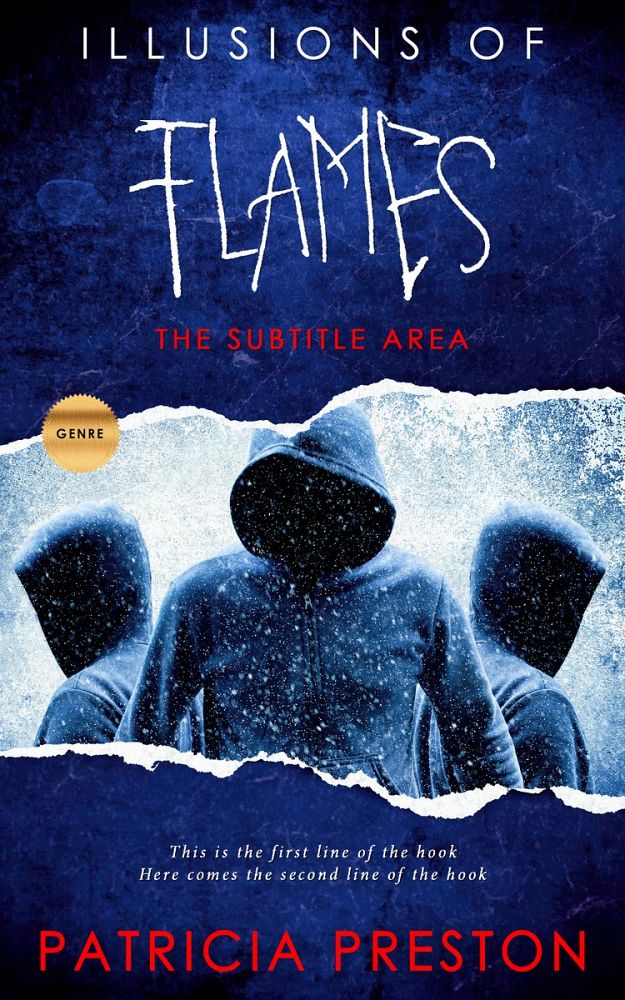 Front view of Black #5293 - Premade Horror Book Cover | BookCoverZone
