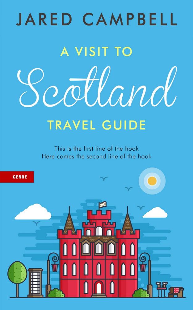 Front view of Picton Blue #5449 - Premade Travel Book Cover | BookCoverZone
