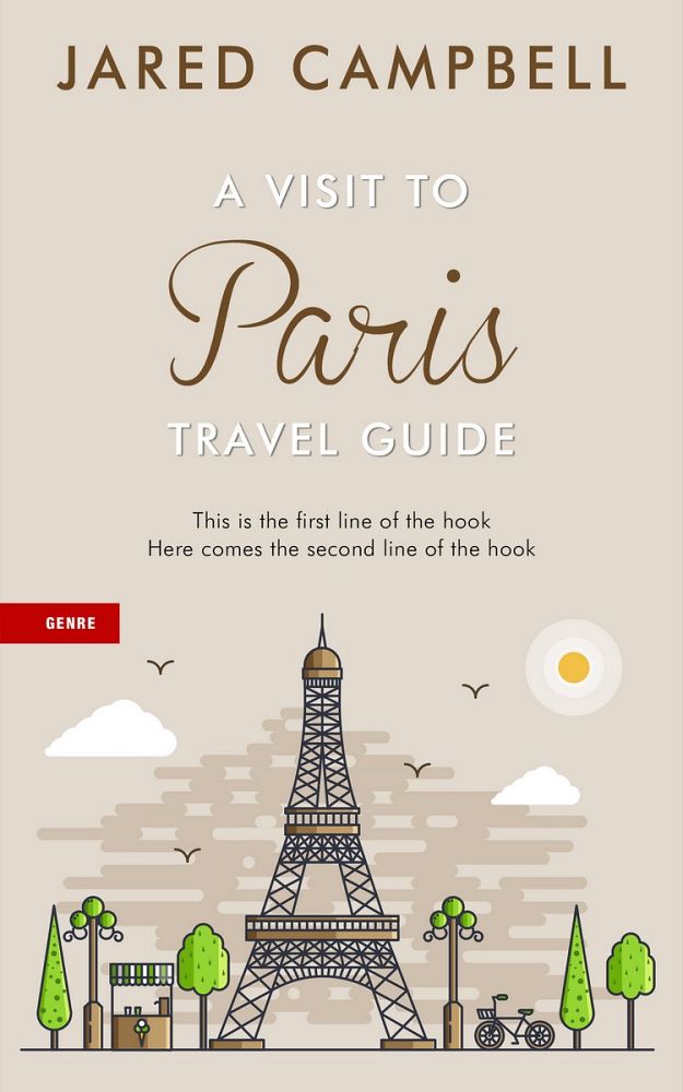 Front view of Pearl Bush #5459 - Premade Travel Book Cover | BookCoverZone