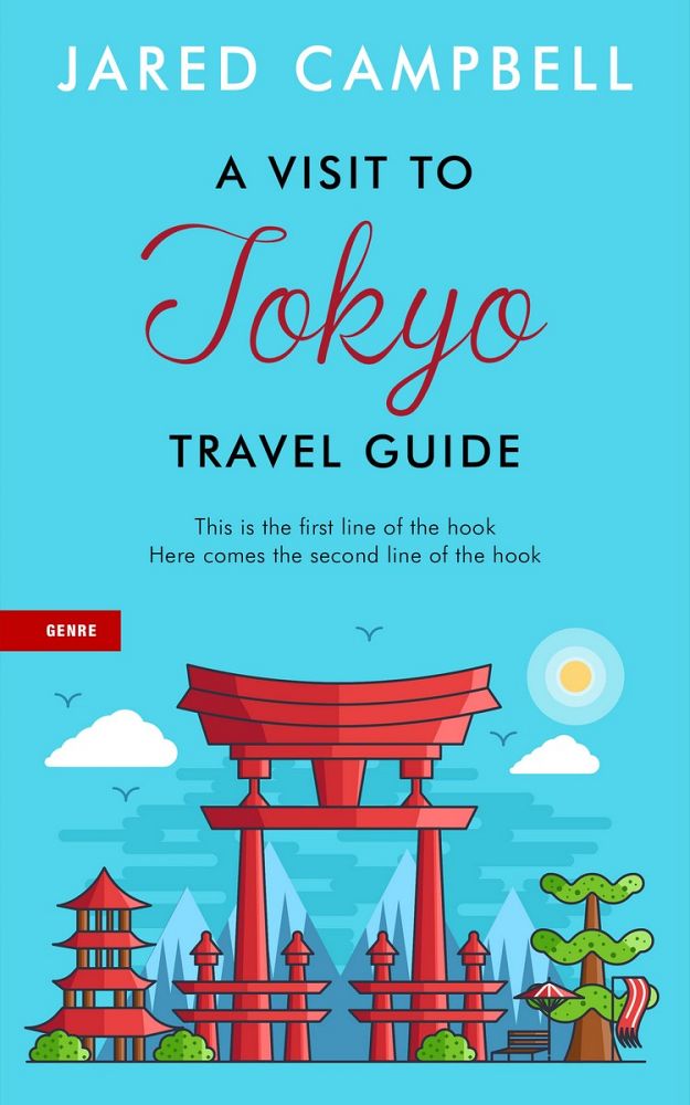 Front view of Picton Blue #5461 - Premade Travel Book Cover | BookCoverZone