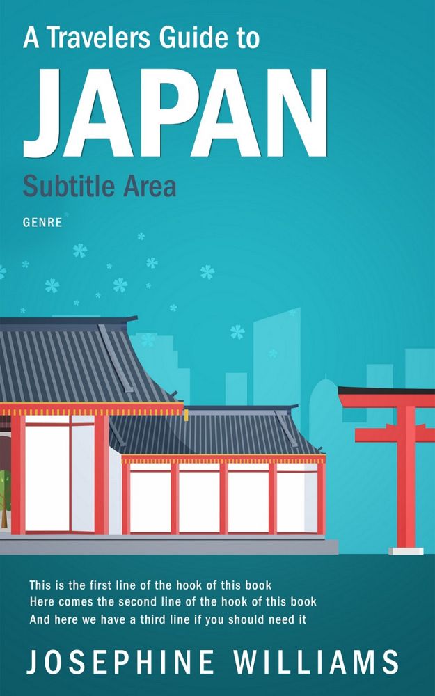 Front view of Eastern Blue #5489 - Premade Travel Book Cover | BookCoverZone
