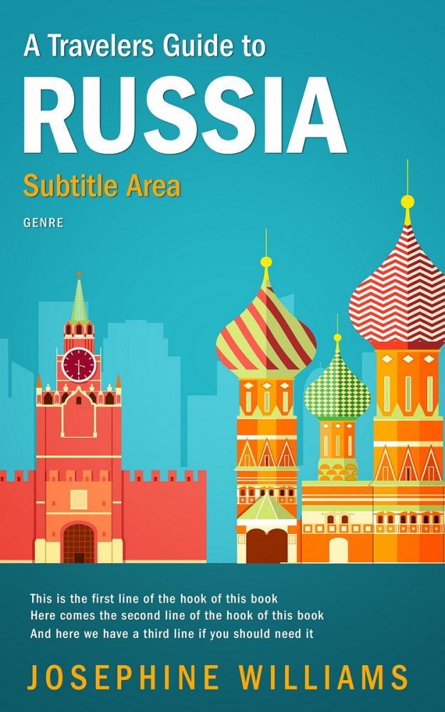 Front view of Eastern Blue #5491 - Premade Travel Book Cover | BookCoverZone