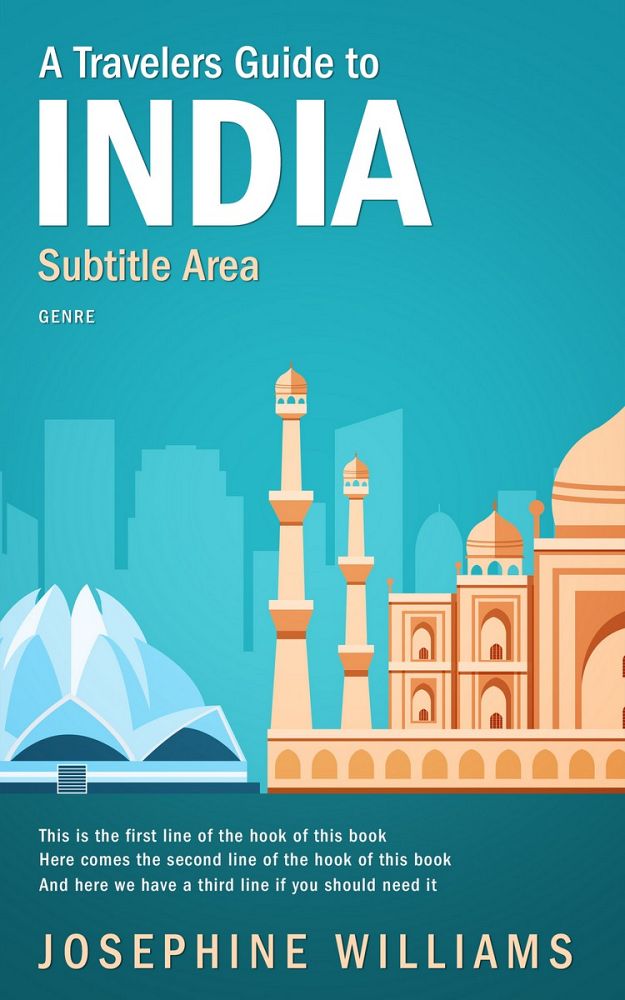 Front view of Eastern Blue #5494 - Premade Travel Book Cover | BookCoverZone