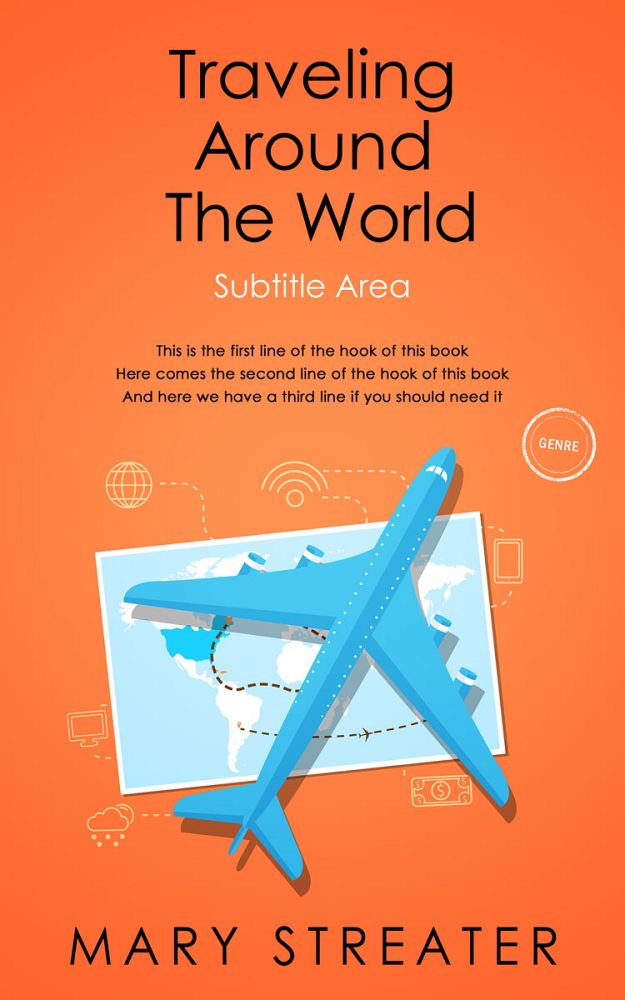 Front view of Crusta #5501 - Premade Travel Book Cover | BookCoverZone
