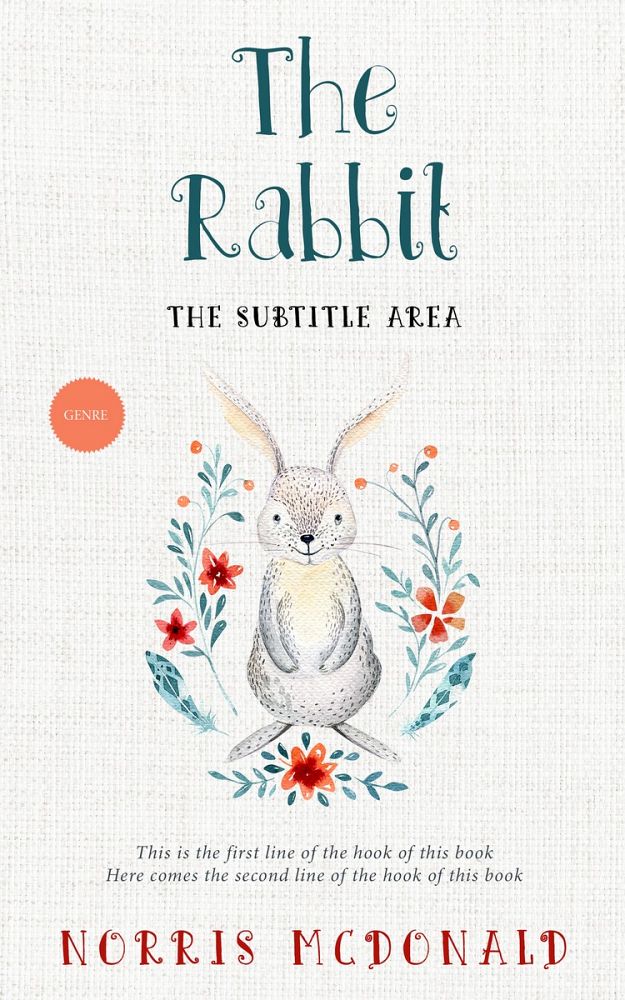 Front view of Cararra #5738 - Premade Children Book Cover | BookCoverZone