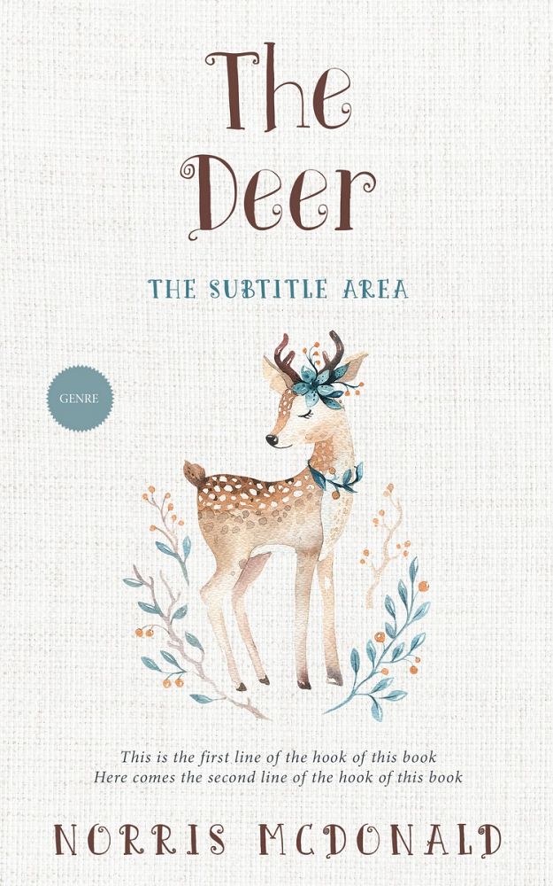 Front view of Pampas #5739 - Premade Children Book Cover | BookCoverZone