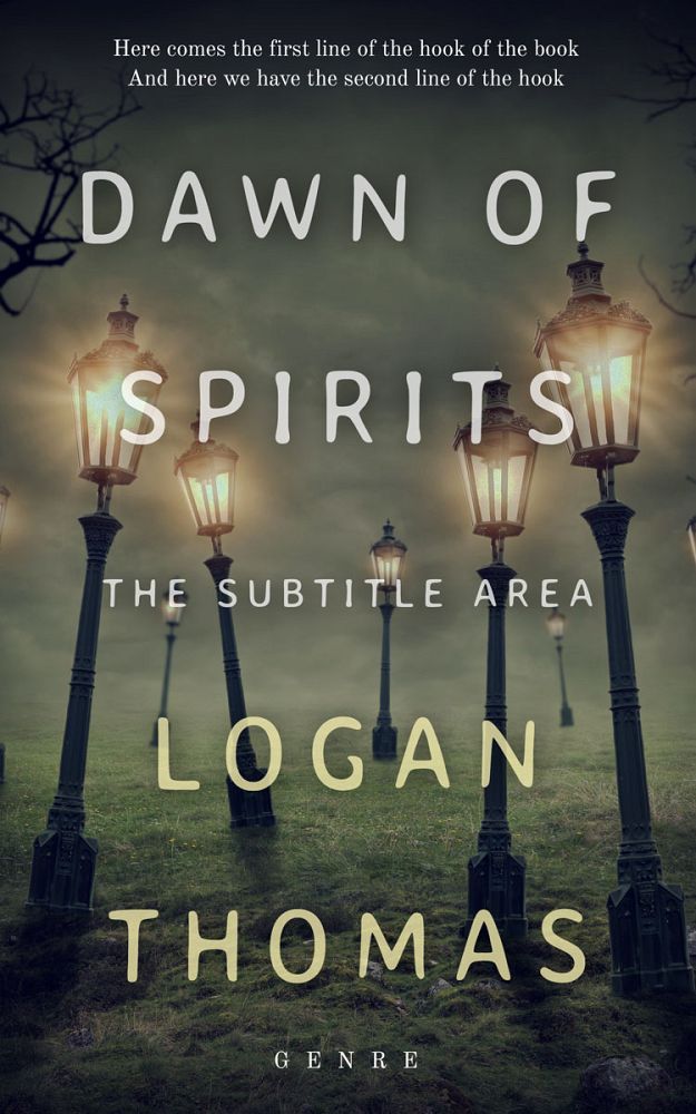 Front view of Lunar Green #6176 - Premade Surreal Book Cover | BookCoverZone
