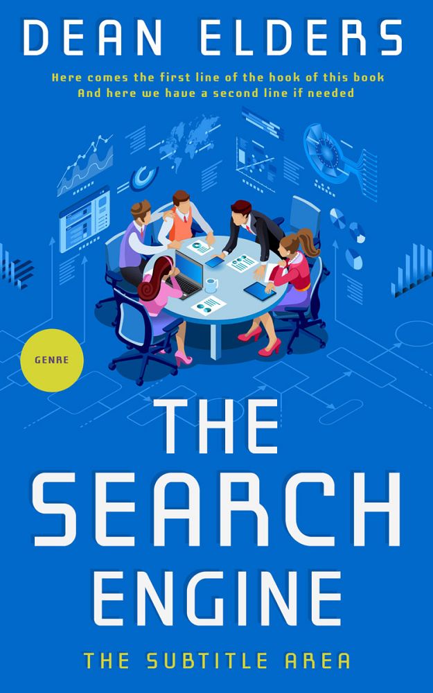 Front view of Science Blue #6719 - Premade Business Book Cover | BookCoverZone