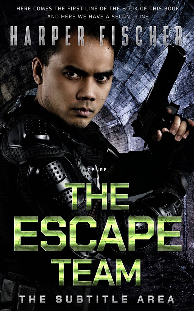 Front view of Swamp Green #7095 - Premade Action & Adventure Book Cover | BookCoverZone