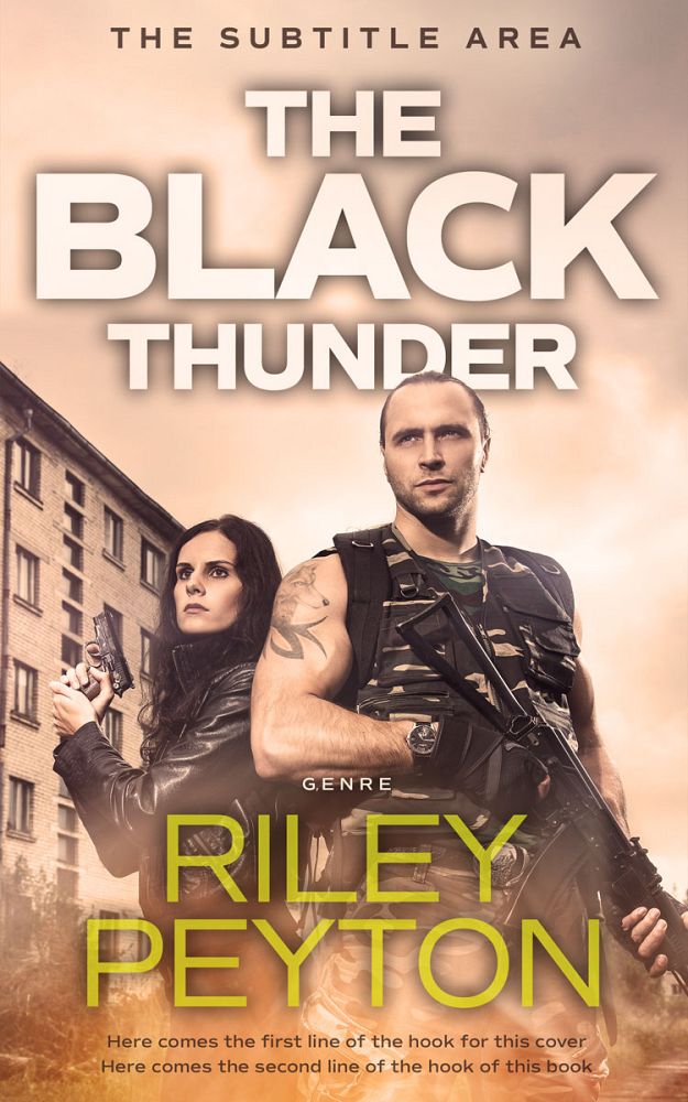 Front view of Cameo #7496 - Premade Action & Adventure Book Cover | BookCoverZone