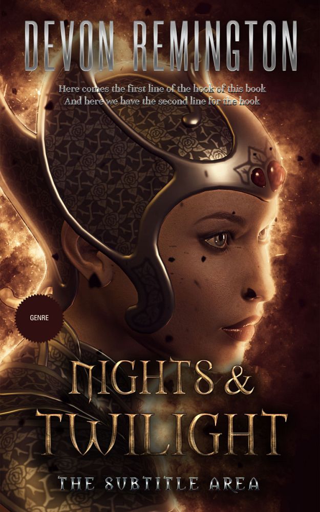 Front view of Eclipse #7635 - Premade Fantasy Book Cover | BookCoverZone