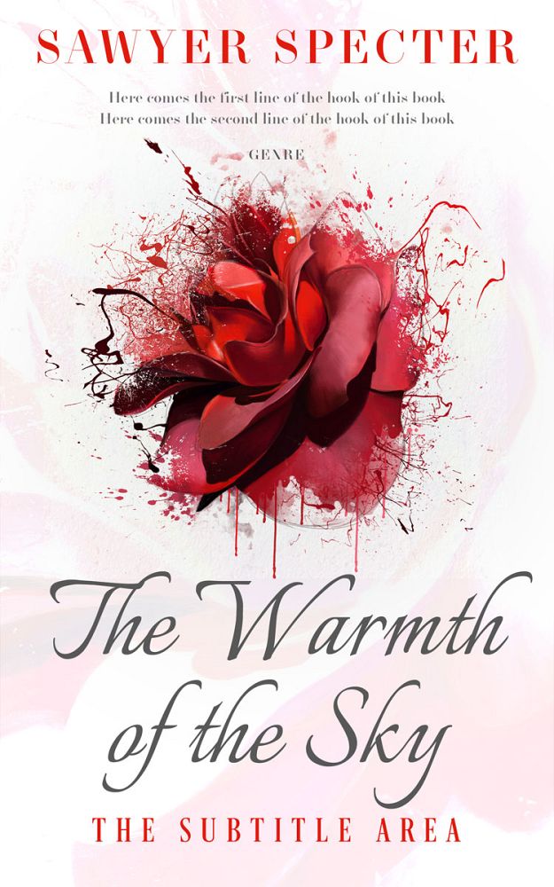 Front view of Soft Peach #7745 - Premade Poetry Book Cover | BookCoverZone