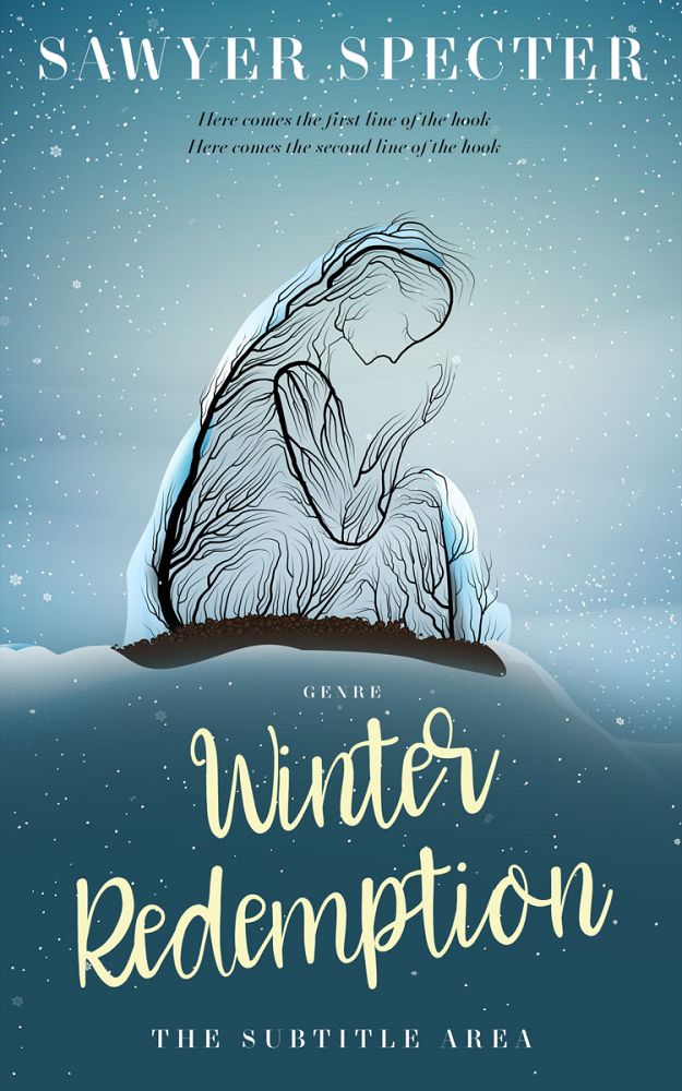Front view of Smalt Blue #7836 - Premade Surreal Book Cover | BookCoverZone