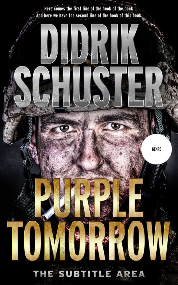 Front view of Cod Gray #8418 - Premade Action & Adventure Book Cover | BookCoverZone