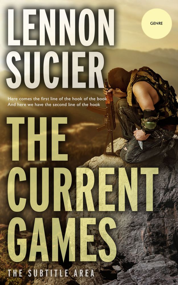 Front view of Lisbon Brown #8501 - Premade Action & Adventure Book Cover | BookCoverZone