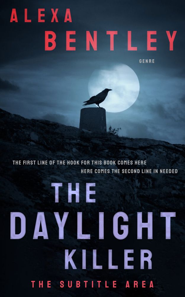 Front view of Ebony #9003 - Premade Horror Book Cover | BookCoverZone