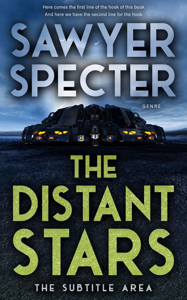 Front view of Swamp Green #9152 - Premade Science Fiction Book Cover | BookCoverZone