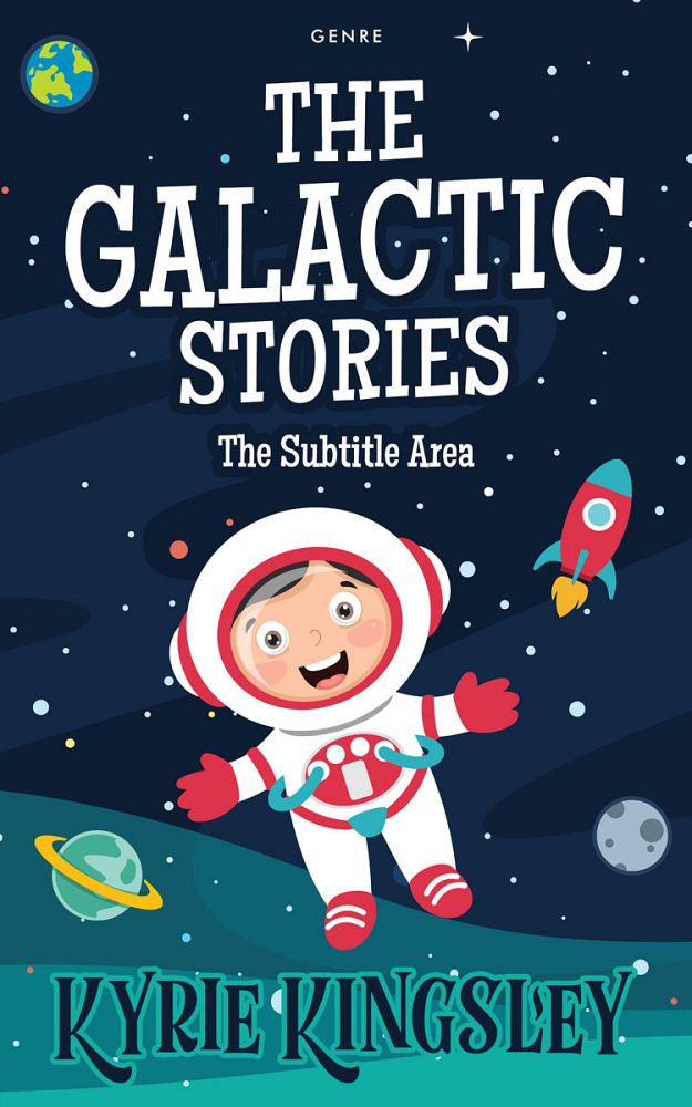 Front view of Blue Zodiac #9672 - Premade Children Book Cover | BookCoverZone