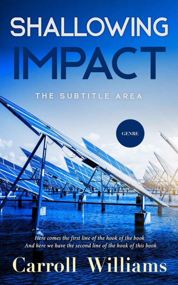 Front view of Tory Blue #10270 - Premade Environment & Ecology Book Cover | BookCoverZone