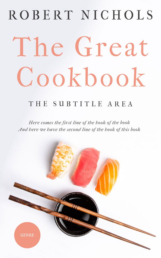 Front view of Soft Peach #10428 - Premade Cookbooks & Food & Wine Book Cover | BookCoverZone