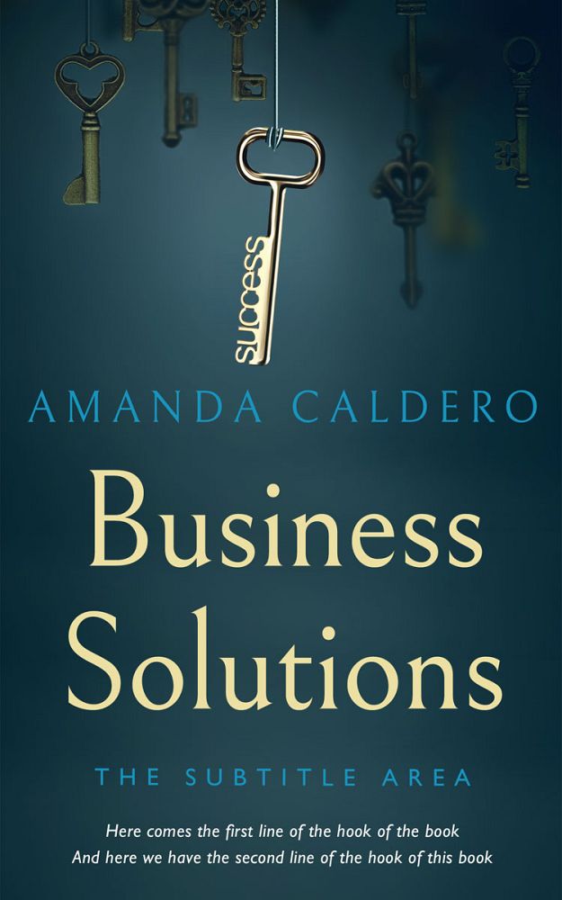 Front view of Blue Dianne #10541 - Premade Business Book Cover | BookCoverZone