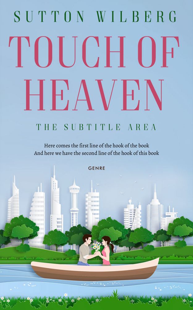 Front view of Periwinkle Gray #10861 - Premade Chick Lit Book Cover | BookCoverZone