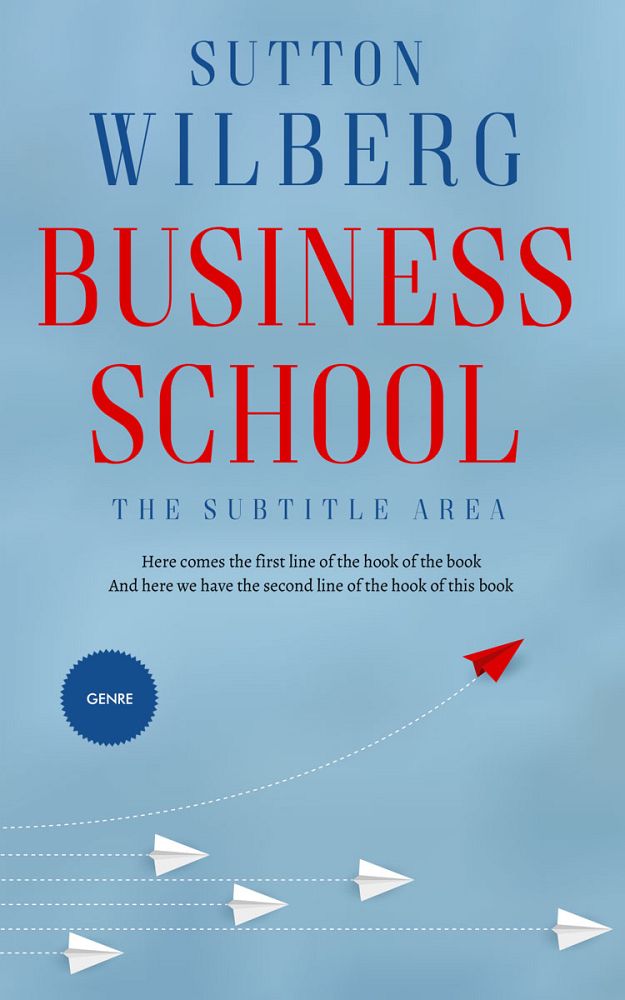 Front view of Polo Blue #10873 - Premade Business Book Cover | BookCoverZone