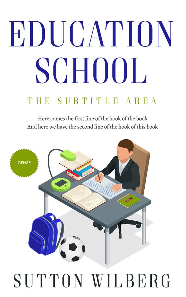 Front view of Astronaut #10879 - Premade Education Book Cover | BookCoverZone