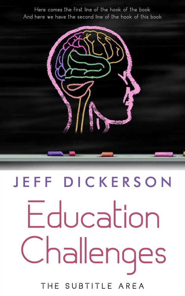Front view of Lily #11200 - Premade Education Book Cover | BookCoverZone