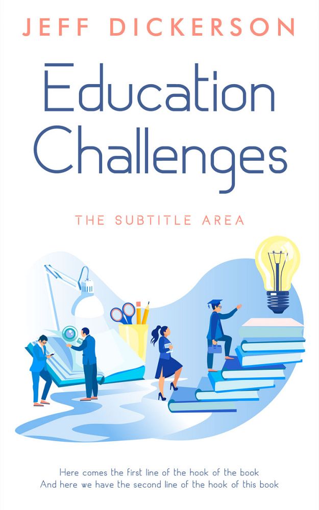 Front view of Botticelli #11206 - Premade Education Book Cover | BookCoverZone