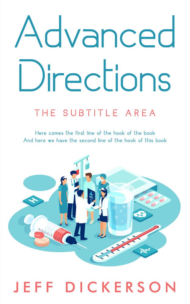 Front view of Powder Blue #11222 - Premade Medical Book Cover | BookCoverZone