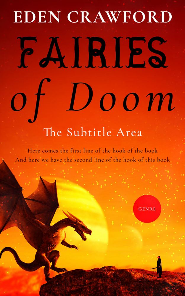 Front view of Milano Red #11684 - Premade Fantasy Book Cover | BookCoverZone